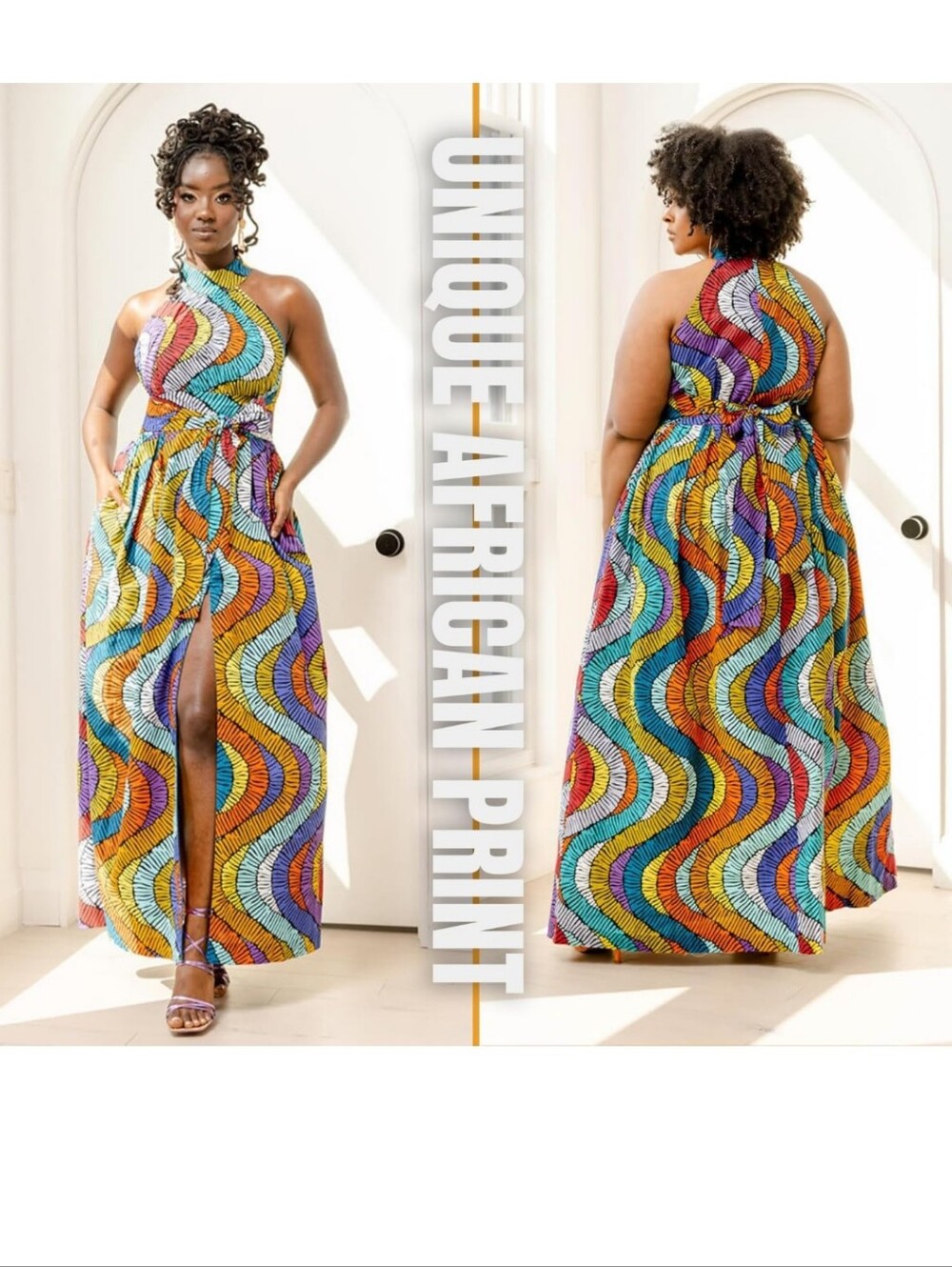 D'IYANU | Ronke African Print Dress for Women – Elegant African Attire Sz 3x NWT
